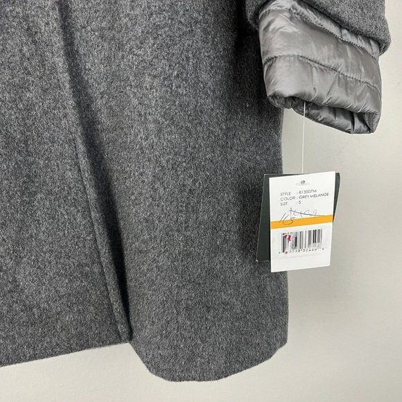 GALLERY Melange Hooded Wool Blend Quilted Bib Coat ~ NWT - Picture 6 of 10